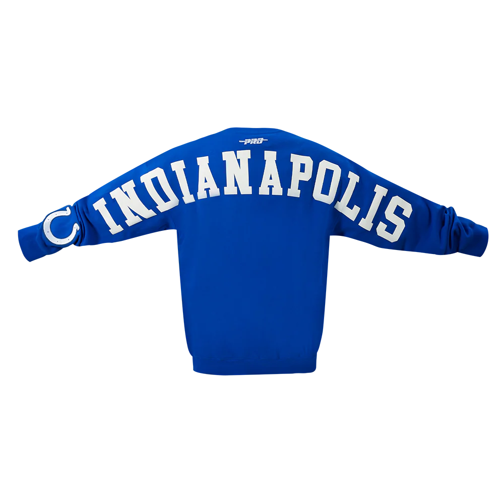 NFL INDIANAPOLIS COLTS WINGSPAN MEN'S DROP SHOULDER FLC CREWNECK (ROYAL BLUE) - Image 7