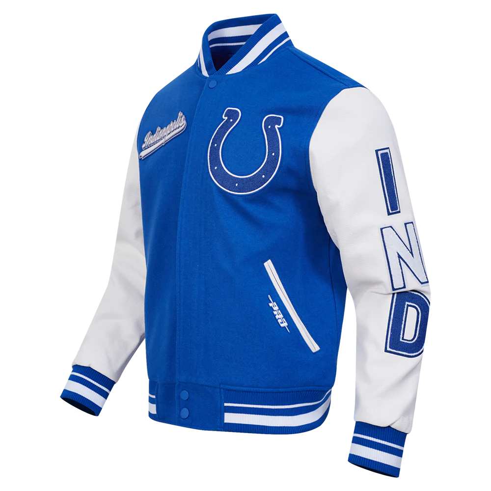 NFL INDIANAPOLIS COLTS SCRIPT TAIL MEN'S RIB WOOL VARSITY (ROYAL BLUE/WHITE) - Image 3