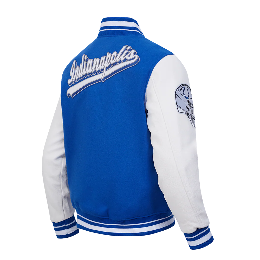 NFL INDIANAPOLIS COLTS SCRIPT TAIL MEN'S RIB WOOL VARSITY (ROYAL BLUE/WHITE) - Image 4