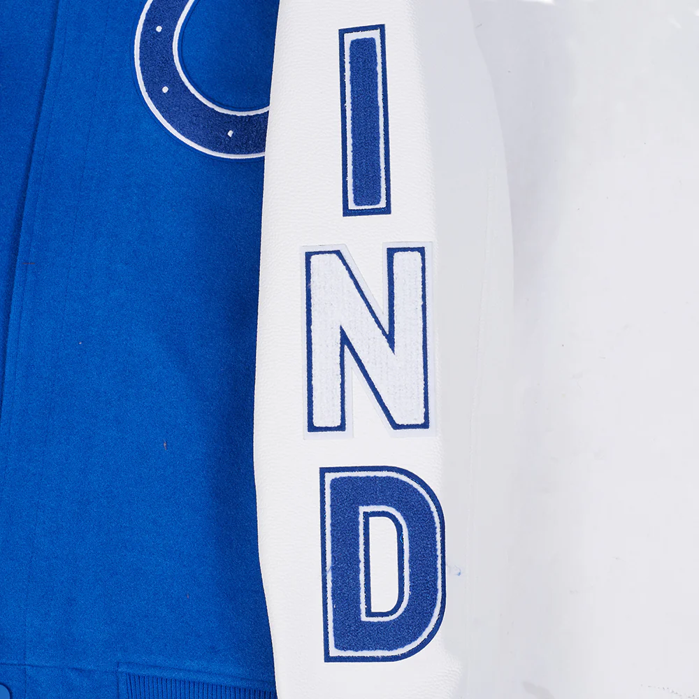 NFL INDIANAPOLIS COLTS SCRIPT TAIL MEN'S RIB WOOL VARSITY (ROYAL BLUE/WHITE) - Image 5