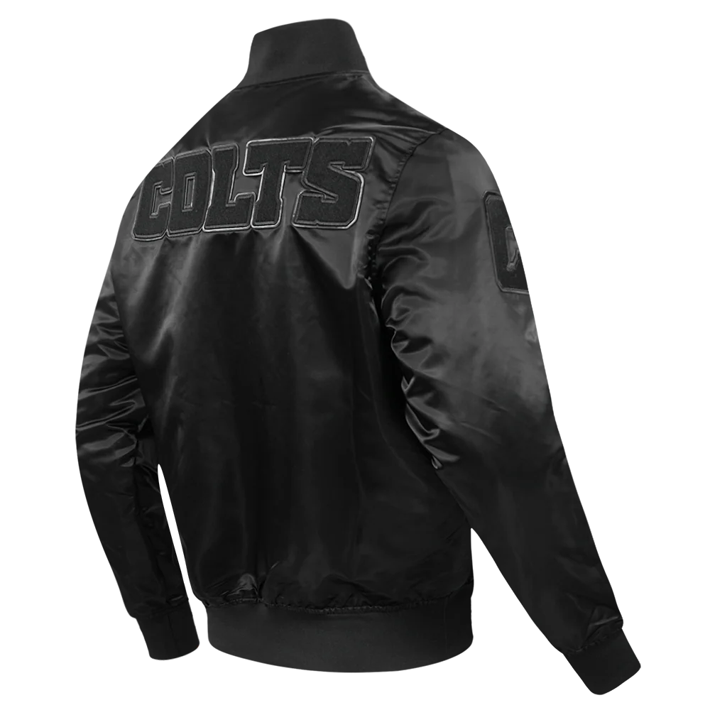 NFL INDIANAPOLIS COLTS TRIPLE BLACK SATIN JACKET (TRIPLE BLACK) - Image 12