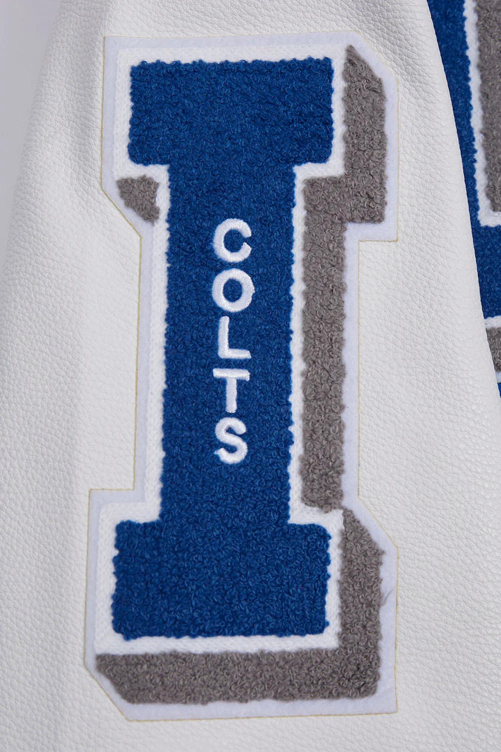 NFL INDIANAPOLIS COLTS MASHUP RIB WOOL MEN'S VARSITY JACKET (ROYAL BLUE/WHITE) - Image 7