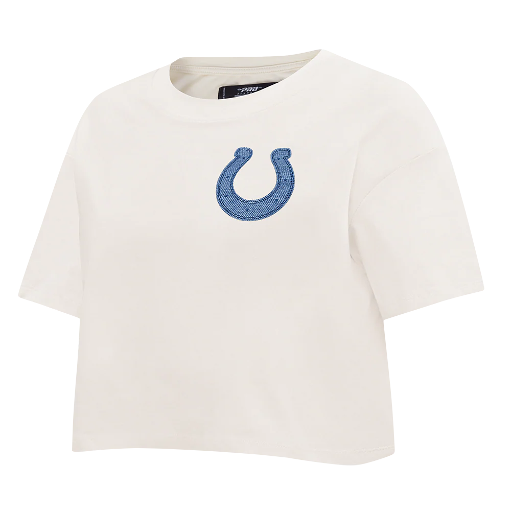 NFL INDIANAPOLIS COLTS VARSITY BLUES WOMEN'S SJ BOXY TEE (LINEN) - Image 11