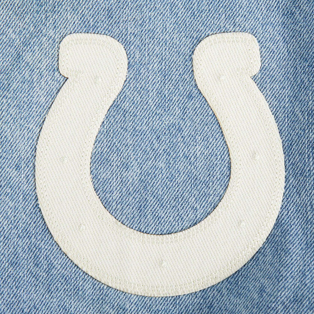 NFL INDIANAPOLIS COLTS VARSITY BLUES WOMEN'S DENIM VARSITY JACKET (DENIM/LINEN) - Image 7