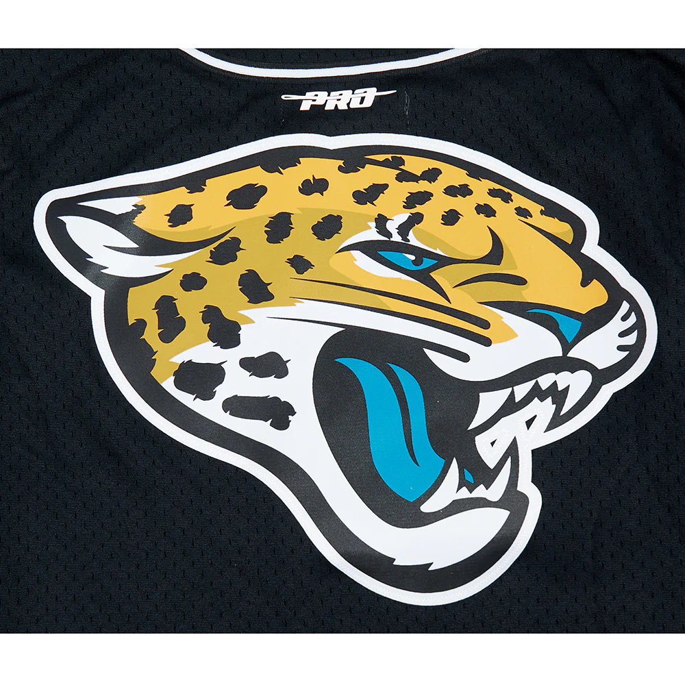 NFL JACKSONVILLE JAGUARS CLASSIC MEN'S MESH BUTTON DOWN JERSEY (BLACK) - Image 16
