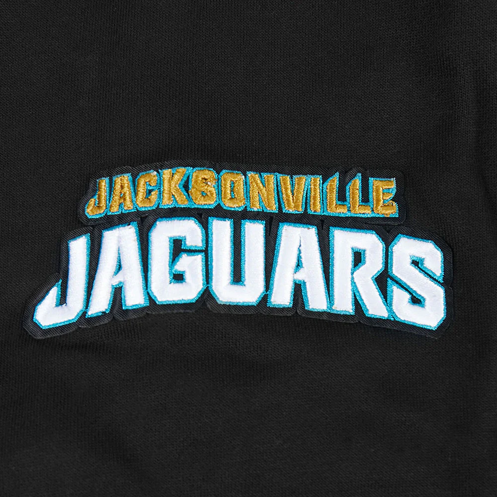 NFL JACKSONVILLE JAGUARS SCRIPT TAIL MEN'S RIB FLC PO HOODIE (BLACK) - Image 5