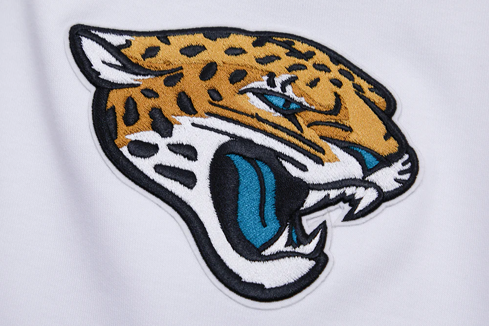 NFL JACKSONVILLE JAGUARS CLASSIC CHENILLE DOUBLE KNIT PULLOVER HOODIE (WHITE) - Image 7