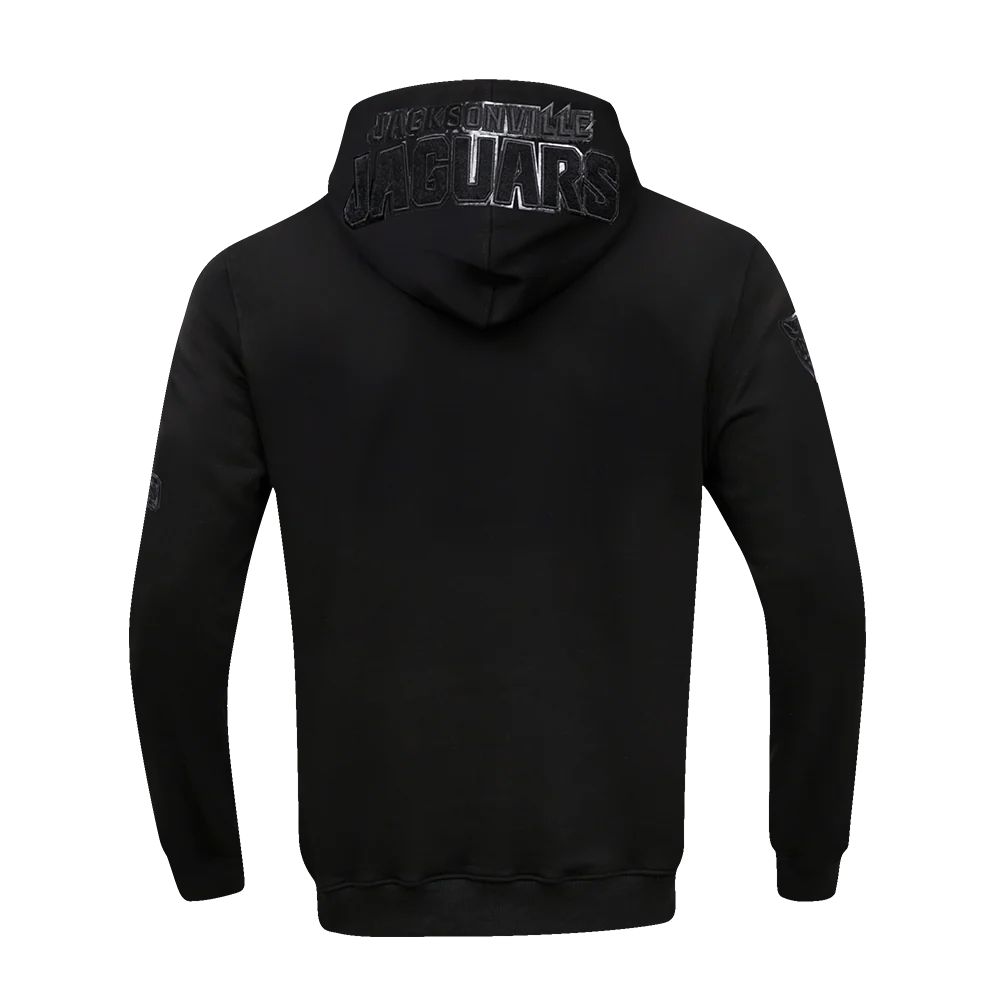 NFL JACKSONVILLE JAGUARS TRIPLE BLACK MEN'S DK FZ HOODIE (TRIPLE BLACK) - Image 4