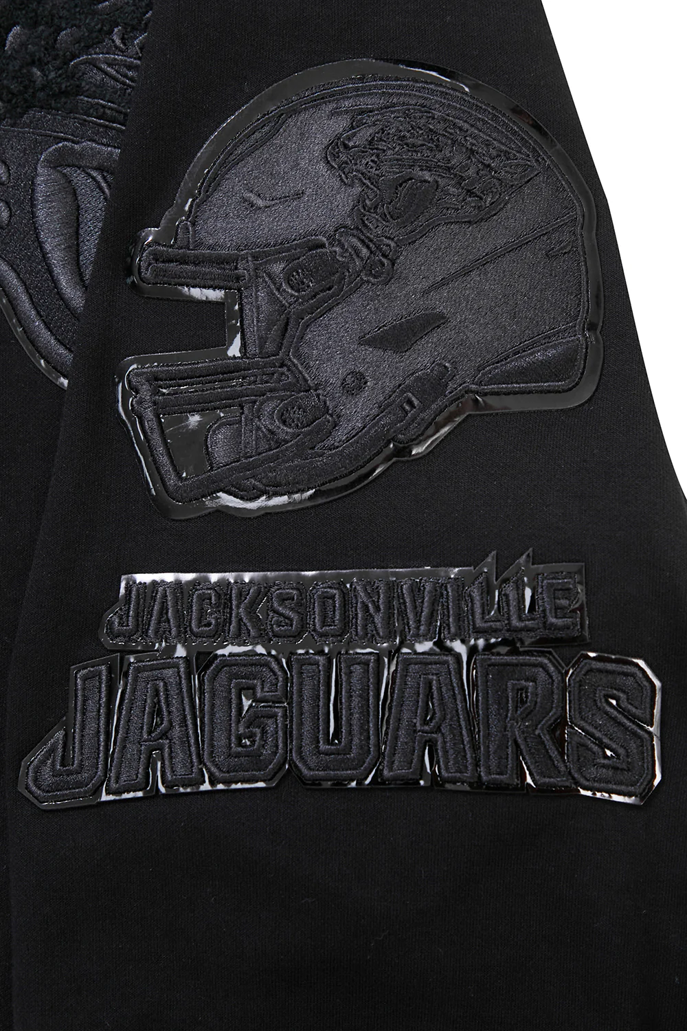 NFL JACKSONVILLE JAGUARS TRIPLE BLACK MEN'S DK FZ HOODIE (TRIPLE BLACK) - Image 8