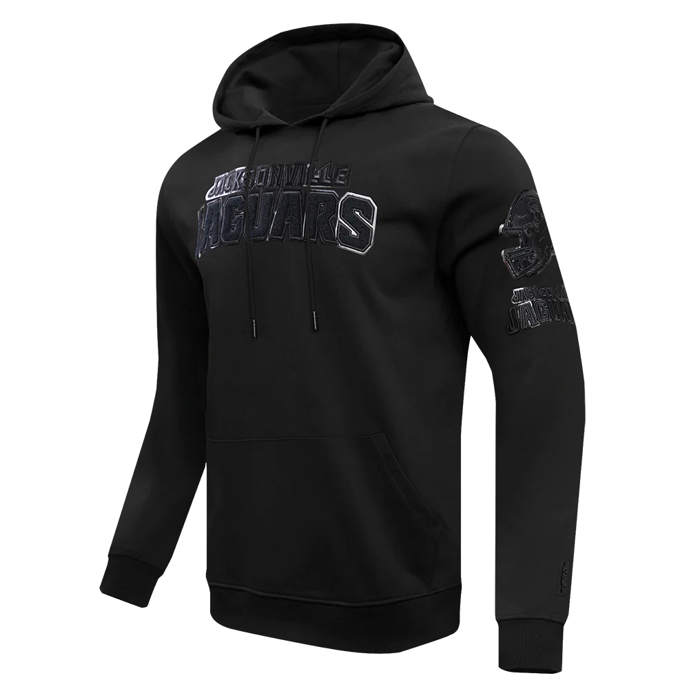 NFL JACKSONVILLE JAGUARS TRIPLE BLACK PO HOODIE (TRIPLE BLACK) - Image 2