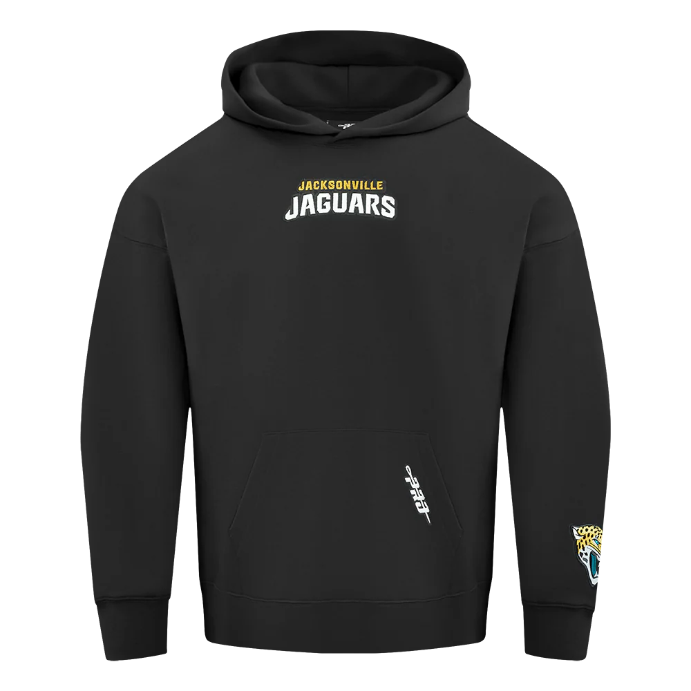 NFL JACKSONVILLE JAGUARS WINGSPAN MEN'S DROP SHOULDER FLC PO HOODIE (BLACK) - Image 3