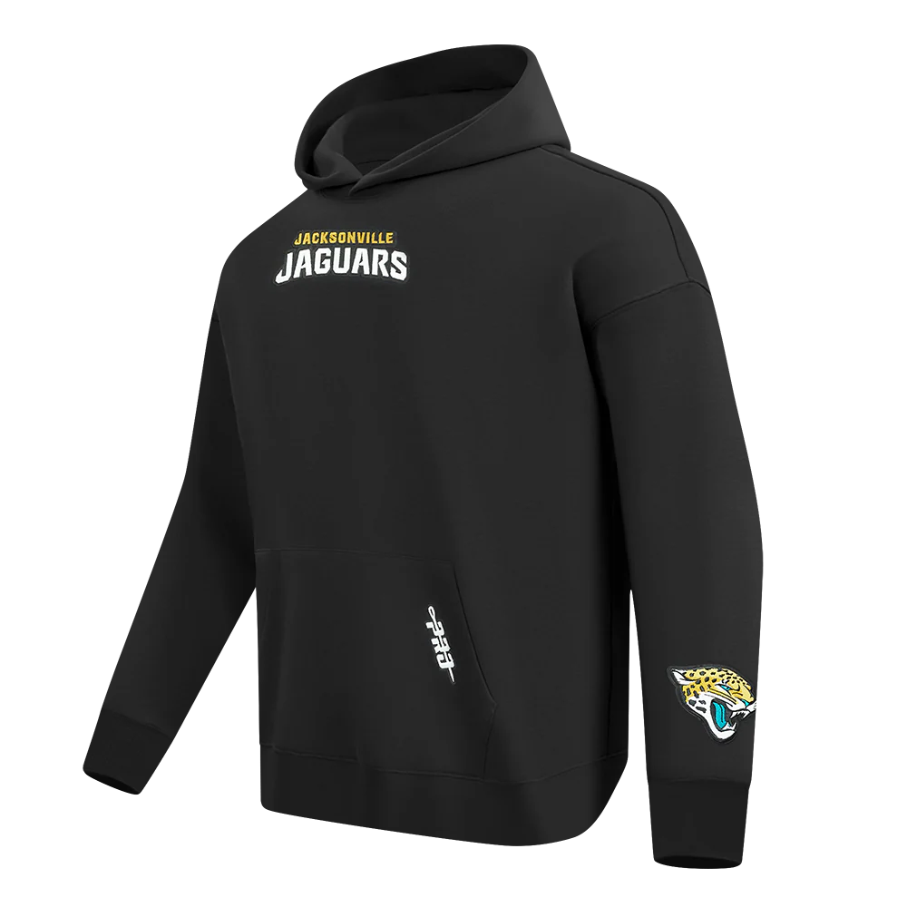 NFL JACKSONVILLE JAGUARS WINGSPAN MEN'S DROP SHOULDER FLC PO HOODIE (BLACK) - Image 4