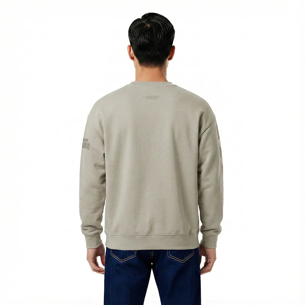 NFL JACKSONVILLE JAGUARS NEUTRAL MEN'S DROP SHOULDER FLC CREWNECK (TAUPE) - Image 2