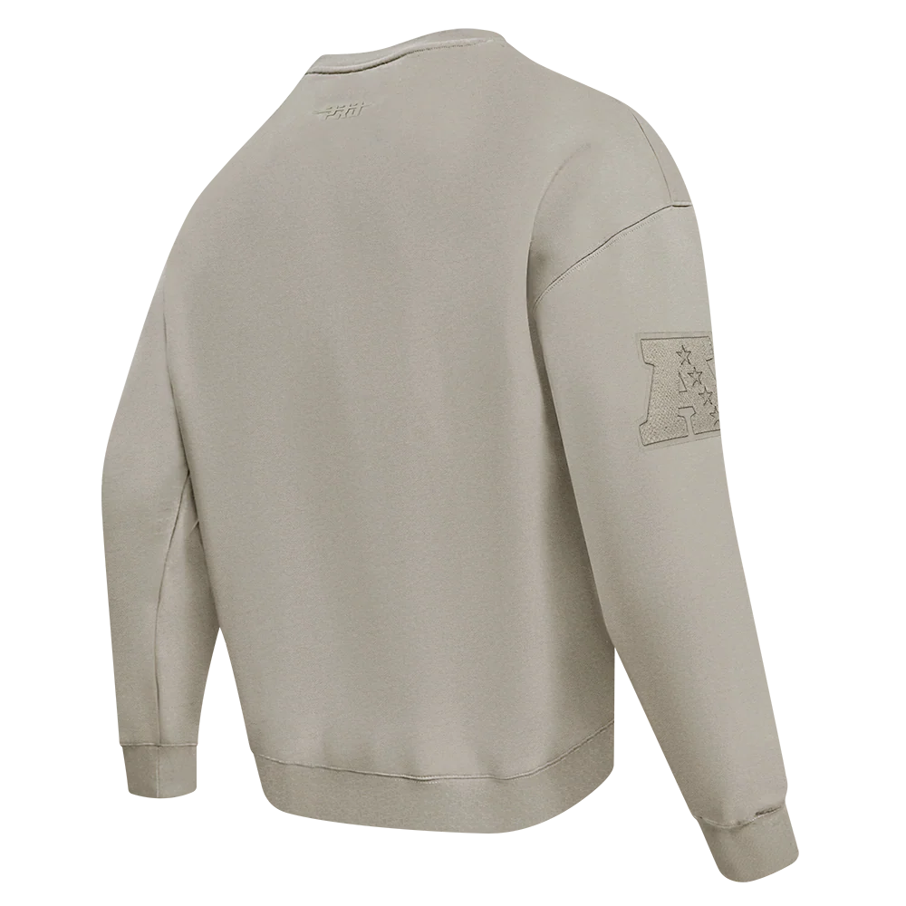 NFL JACKSONVILLE JAGUARS NEUTRAL MEN'S DROP SHOULDER FLC CREWNECK (TAUPE) - Image 4