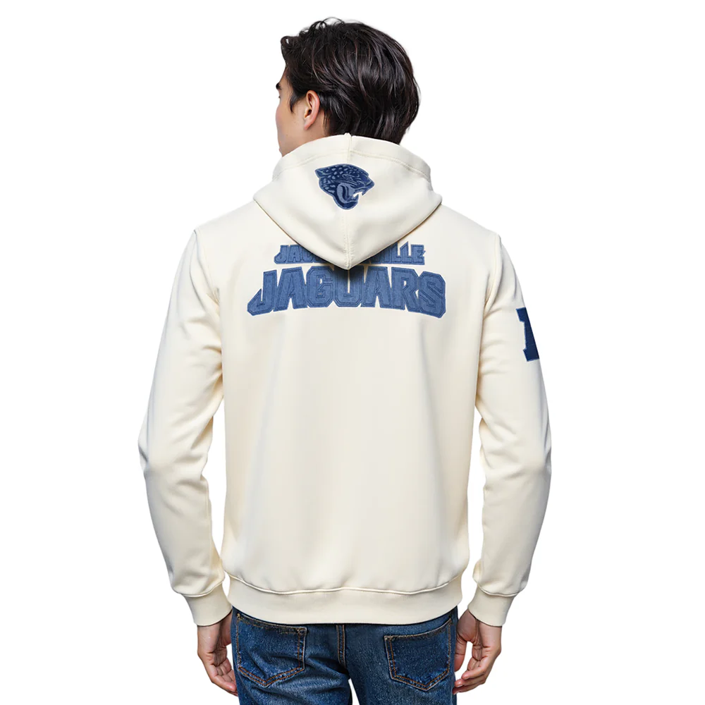 NFL JACKSONVILLE JAGUARS VARSITY BLUES MEN'S FLC PO HOODIE (LINEN) - Image 12