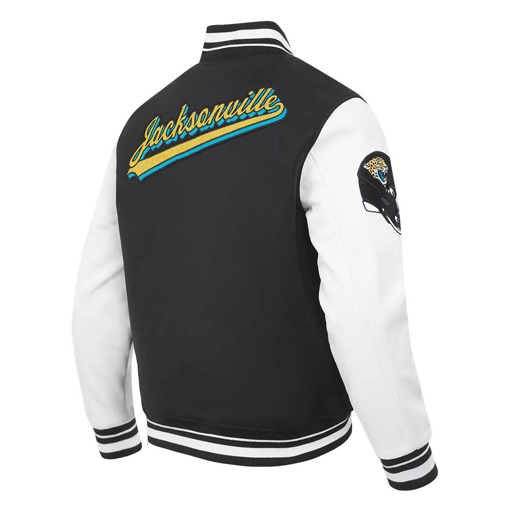 NFL JACKSONVILLE JAGUARS SCRIPT TAIL MEN'S RIB WOOL VARSITY (BLACK/WHITE) - Image 15
