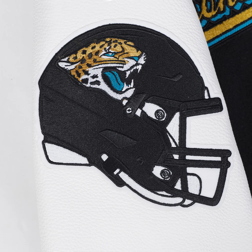 NFL JACKSONVILLE JAGUARS SCRIPT TAIL MEN'S RIB WOOL VARSITY (BLACK/WHITE) - Image 8