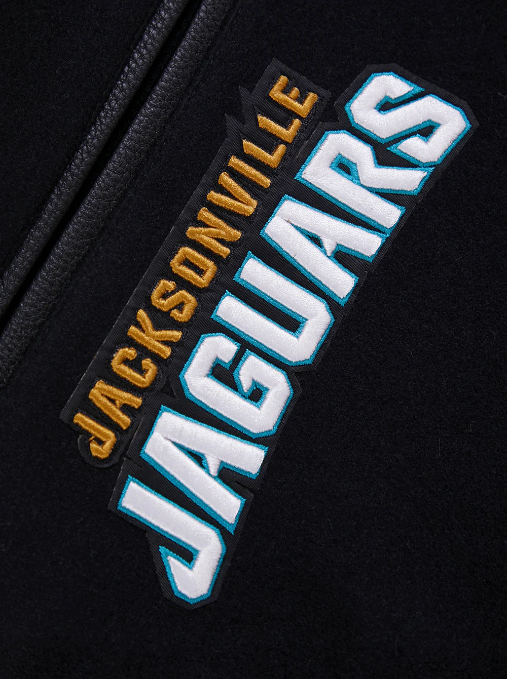 NFL JACKSONVILLE JAGUARS CLASSIC MEN'S WOOL VARSITY JACKET (BLACK) - Image 6