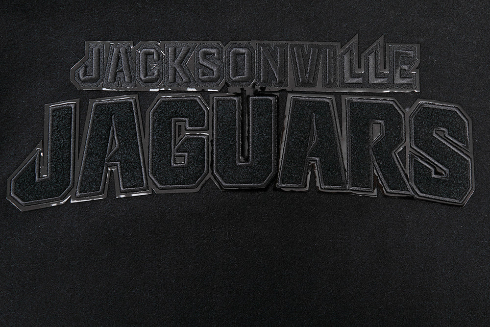 NFL JACKSONVILLE JAGUARS TRIPLE BLACK MEN'S WOOL VARSITY JACKET (TRIPLE BLACK MEN'S) - Image 5