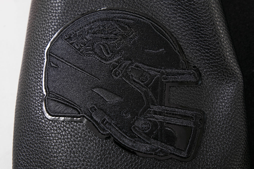 NFL JACKSONVILLE JAGUARS TRIPLE BLACK MEN'S WOOL VARSITY JACKET (TRIPLE BLACK MEN'S) - Image 8
