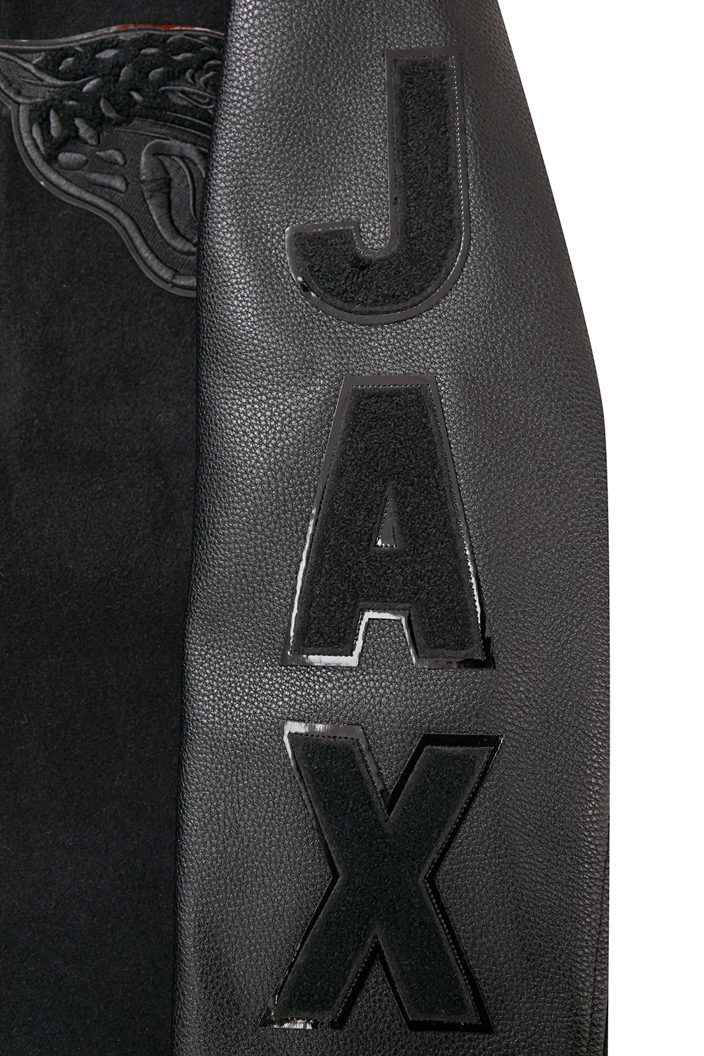 NFL JACKSONVILLE JAGUARS TRIPLE BLACK MEN'S WOOL VARSITY JACKET (TRIPLE BLACK MEN'S) - Image 9