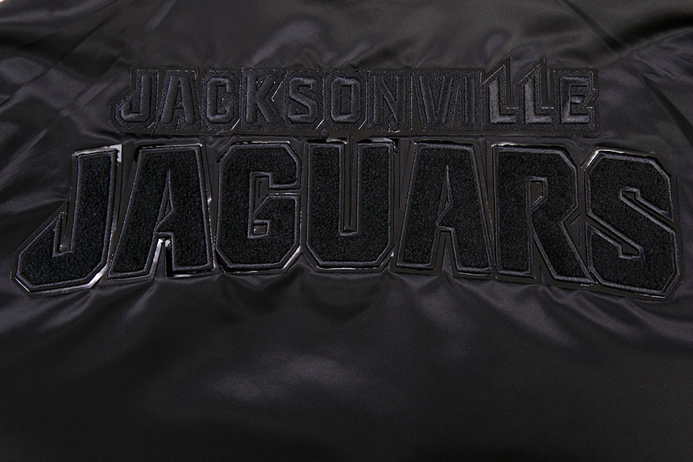 NFL JACKSONVILLE JAGUARS TRIPLE BLACK SATIN JACKET (TRIPLE BLACK) - Image 5