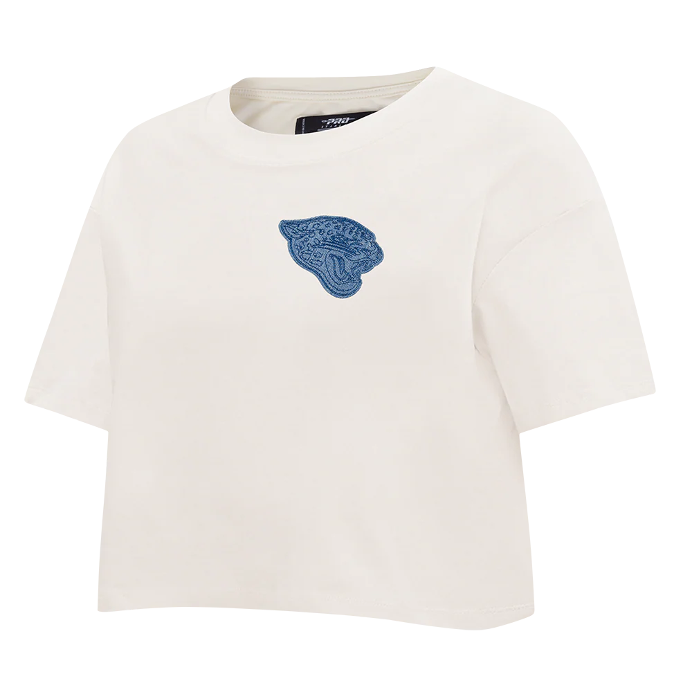 NFL JACKSONVILLE JAGUARS VARSITY BLUES WOMEN'S  SJ BOXY TEE (LINEN) - Image 12