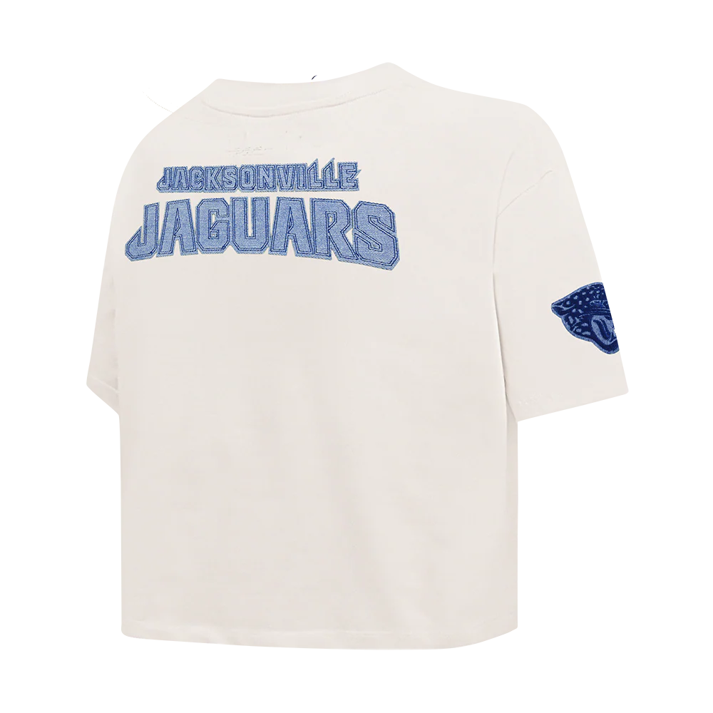 NFL JACKSONVILLE JAGUARS VARSITY BLUES WOMEN'S  SJ BOXY TEE (LINEN) - Image 13