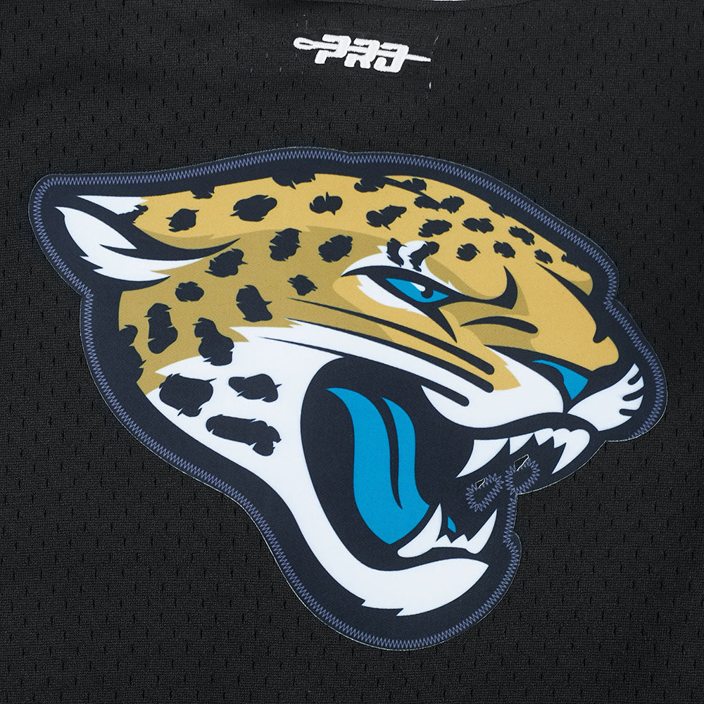 NFL JACKSONVILLE JAGUARS CLASSIC BIG BOY'S MESH BUTTON DOWN SHIRT (BLACK) - Image 8