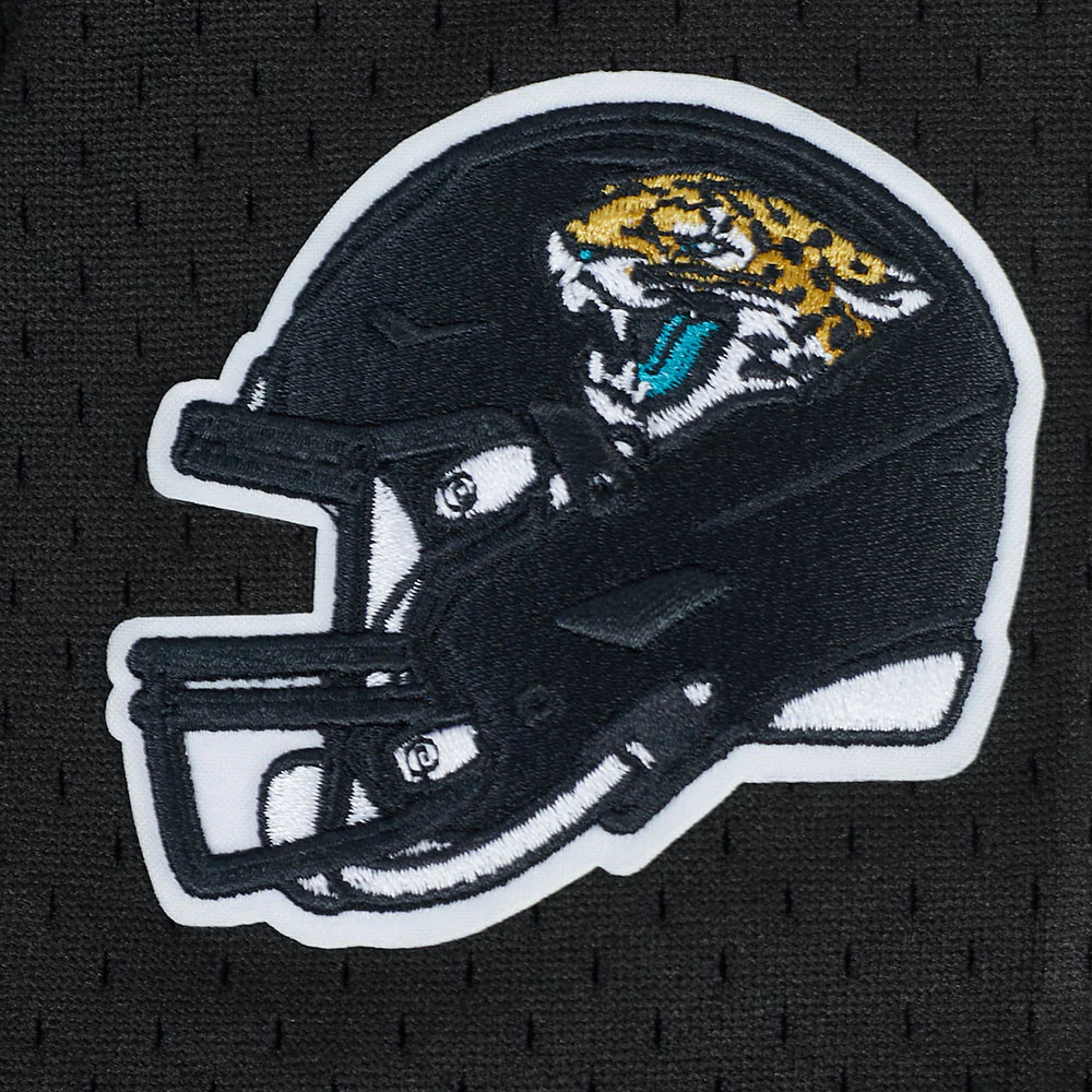 NFL JACKSONVILLE JAGUARS CLASSIC BIG BOY'S MESH BUTTON DOWN SHIRT (BLACK) - Image 9