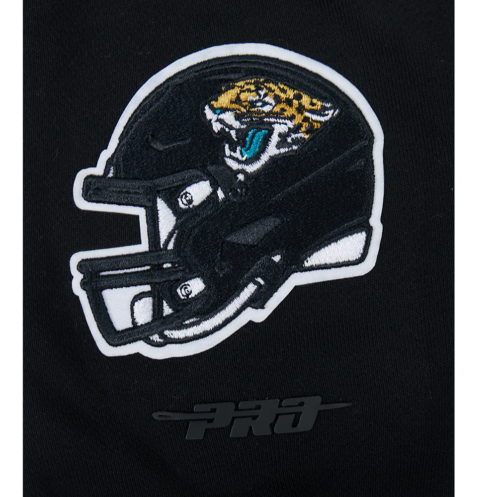 NFL JACKSONVILLE JAGUARS MASHUP WOMEN'S RIB CROPPED PO HOODIE (BLACK) - Image 13