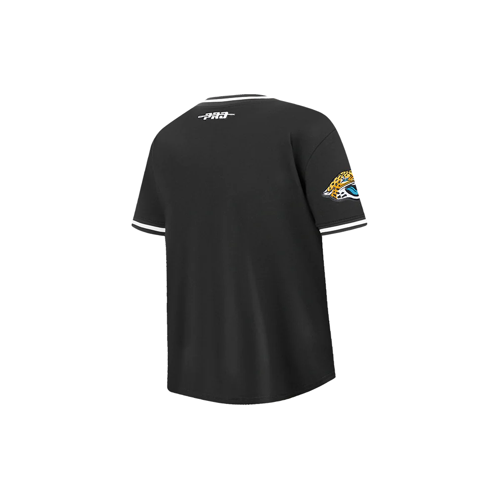 NFL JACKSONVILLE JAGUARS CLASSIC LITTLE BOYS SHORT SLEEVE STRIPED RIB TEE (BLACK) - Image 6