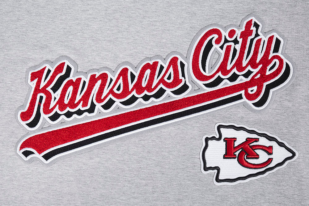 NFL KANSAS CITY CHIEFS SCRIPT TAIL MEN'S TEE (HEATHER GREY) - Image 6