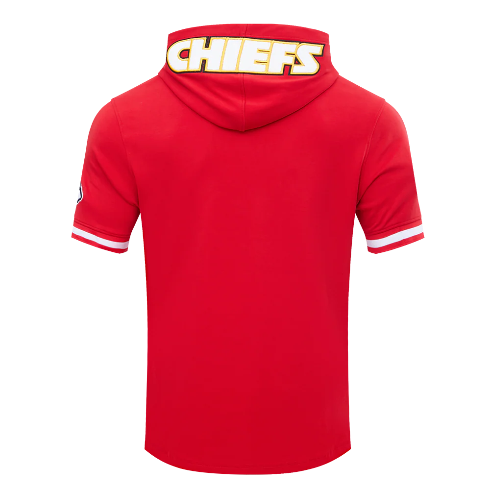 NFL KANSAS CITY CHIEFS PATRICK MAHOMES #15 MEN'S SHORT SLEEVE PULLOVER HOODIE (RED) - Image 3