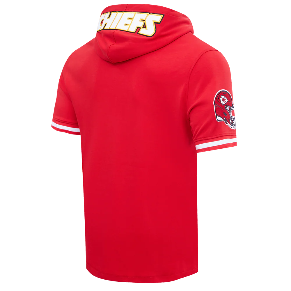 NFL KANSAS CITY CHIEFS PATRICK MAHOMES #15 MEN'S SHORT SLEEVE PULLOVER HOODIE (RED) - Image 4
