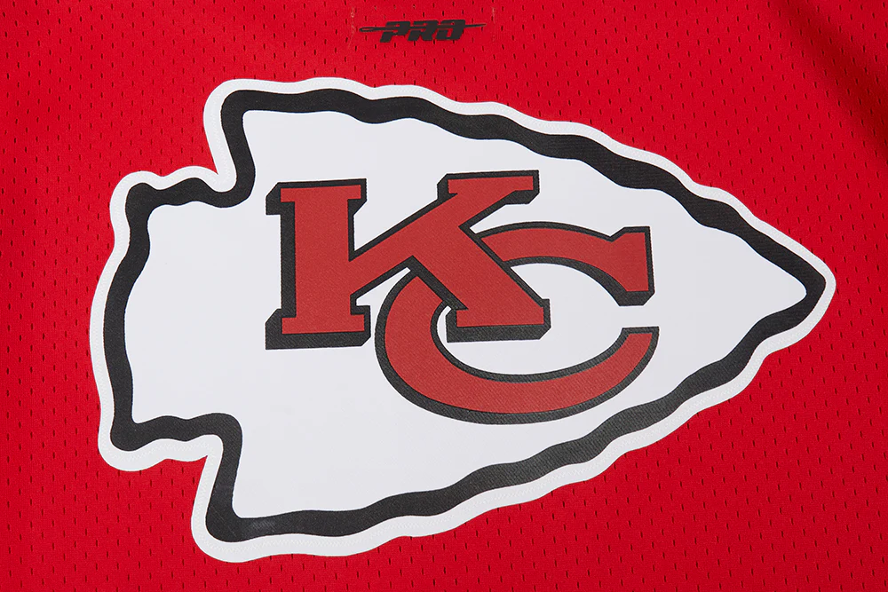 NFL KANSAS CITY CHIEFS MEN'S MESH BUTTON DOWN SHIRT (RED/BLACK) - Image 5