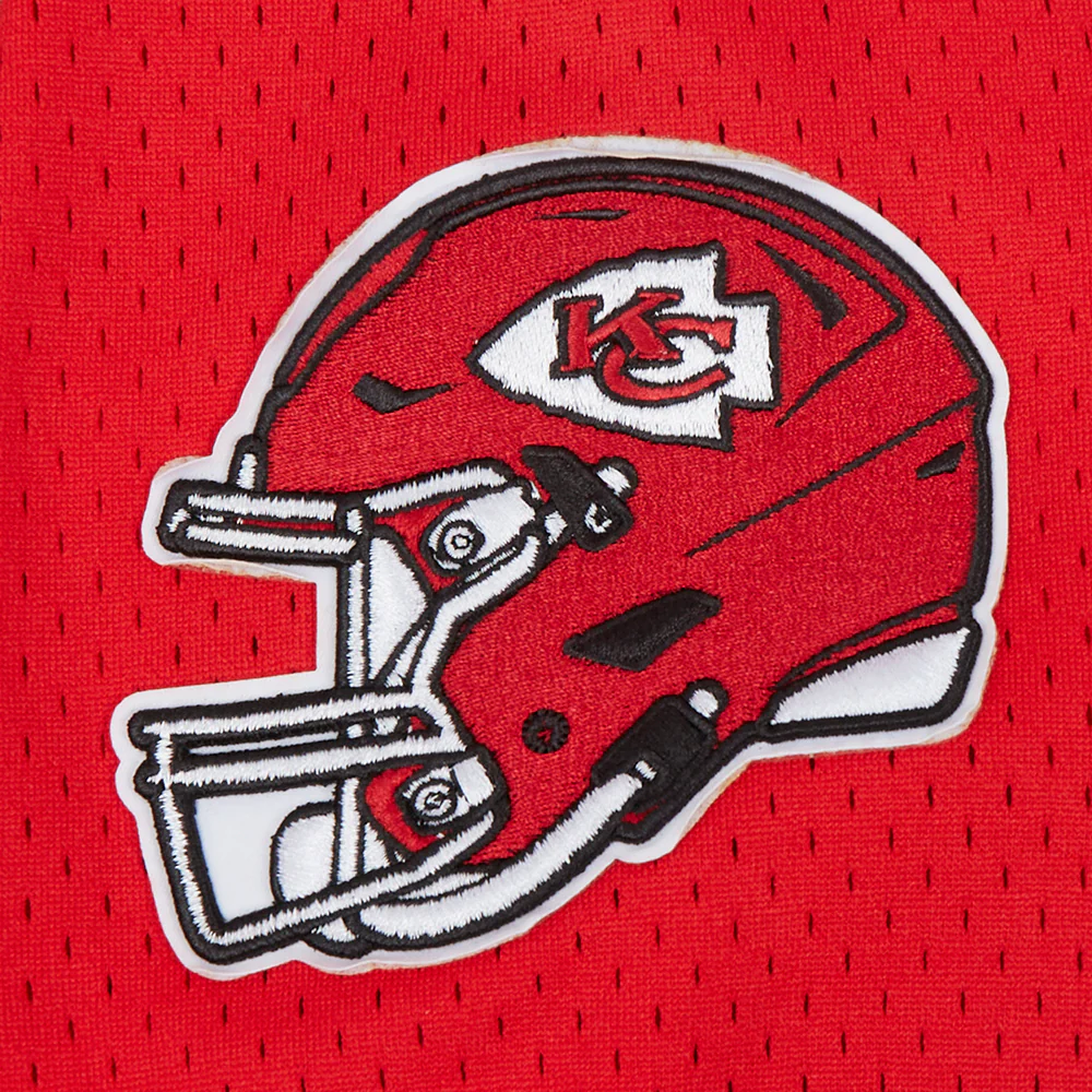 NFL KANSAS CITY CHIEFS MEN'S MESH BUTTON DOWN SHIRT (RED/BLACK) - Image 8