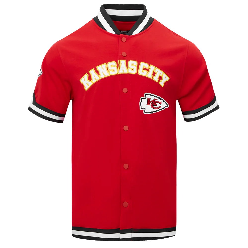 NFL KANSAS CITY CHIEFS CLASSIC MEN'S WARM UP JACKET (RED/BLACK)