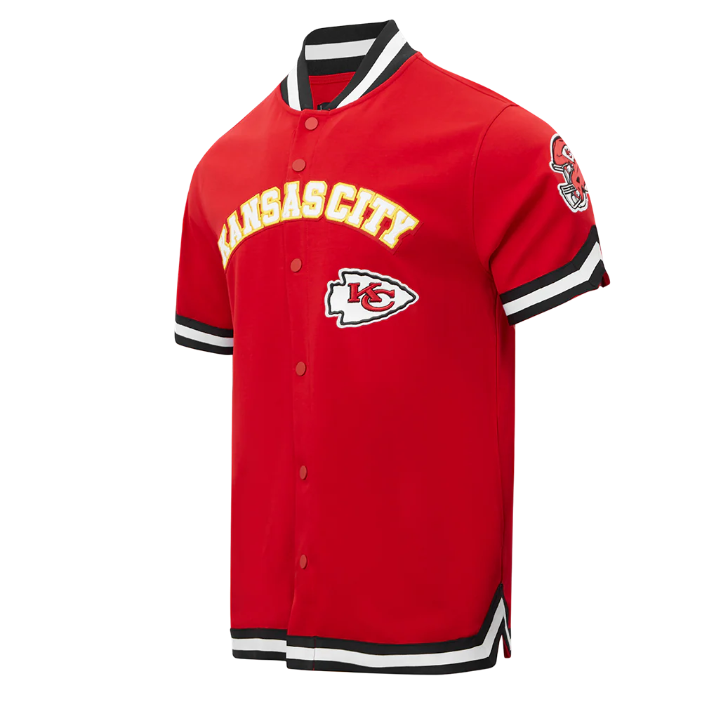 NFL KANSAS CITY CHIEFS CLASSIC MEN'S WARM UP JACKET (RED/BLACK) - Image 2