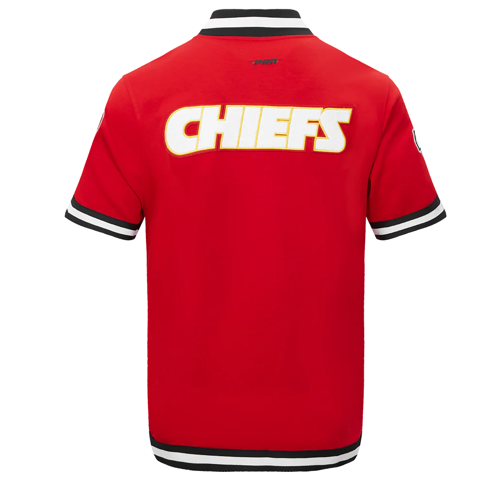NFL KANSAS CITY CHIEFS CLASSIC MEN'S WARM UP JACKET (RED/BLACK) - Image 3