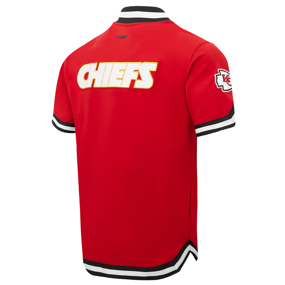NFL KANSAS CITY CHIEFS CLASSIC MEN'S WARM UP JACKET (RED/BLACK) - Image 4