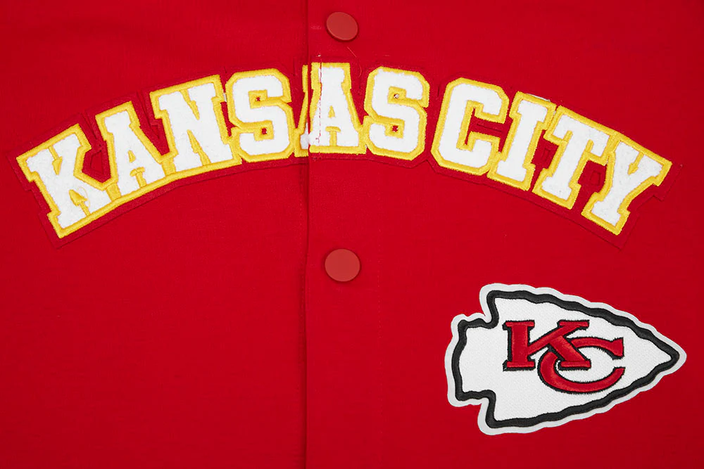 NFL KANSAS CITY CHIEFS CLASSIC MEN'S WARM UP JACKET (RED/BLACK) - Image 8
