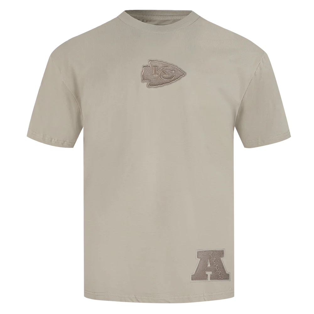 NFL KANSAS CITY CHIEFS WINGSPAN MEN'S CJ DROP SHOULDER TEE (TAUPE) - Image 3