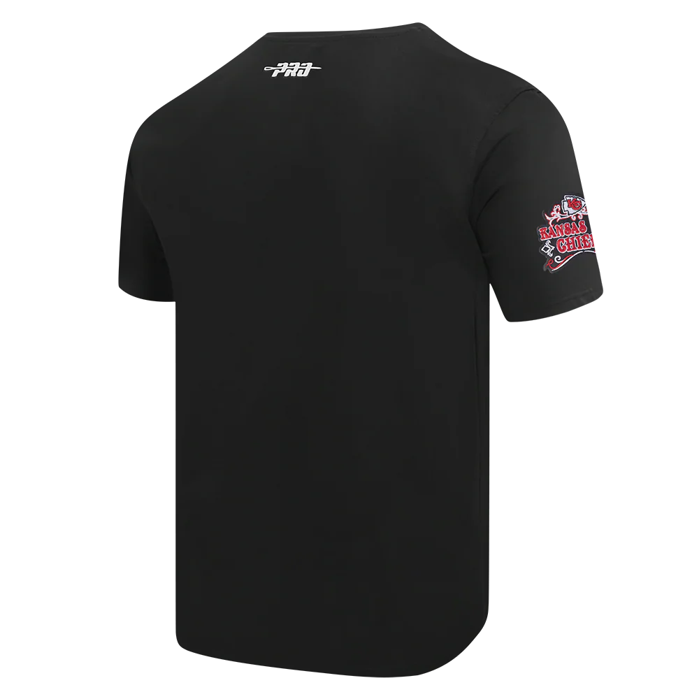 NFL KANSAS CITY CHIEFS REBEL ATHLETICS STACKED LOGO MEN'S SJ TEE (BLACK) - Image 10