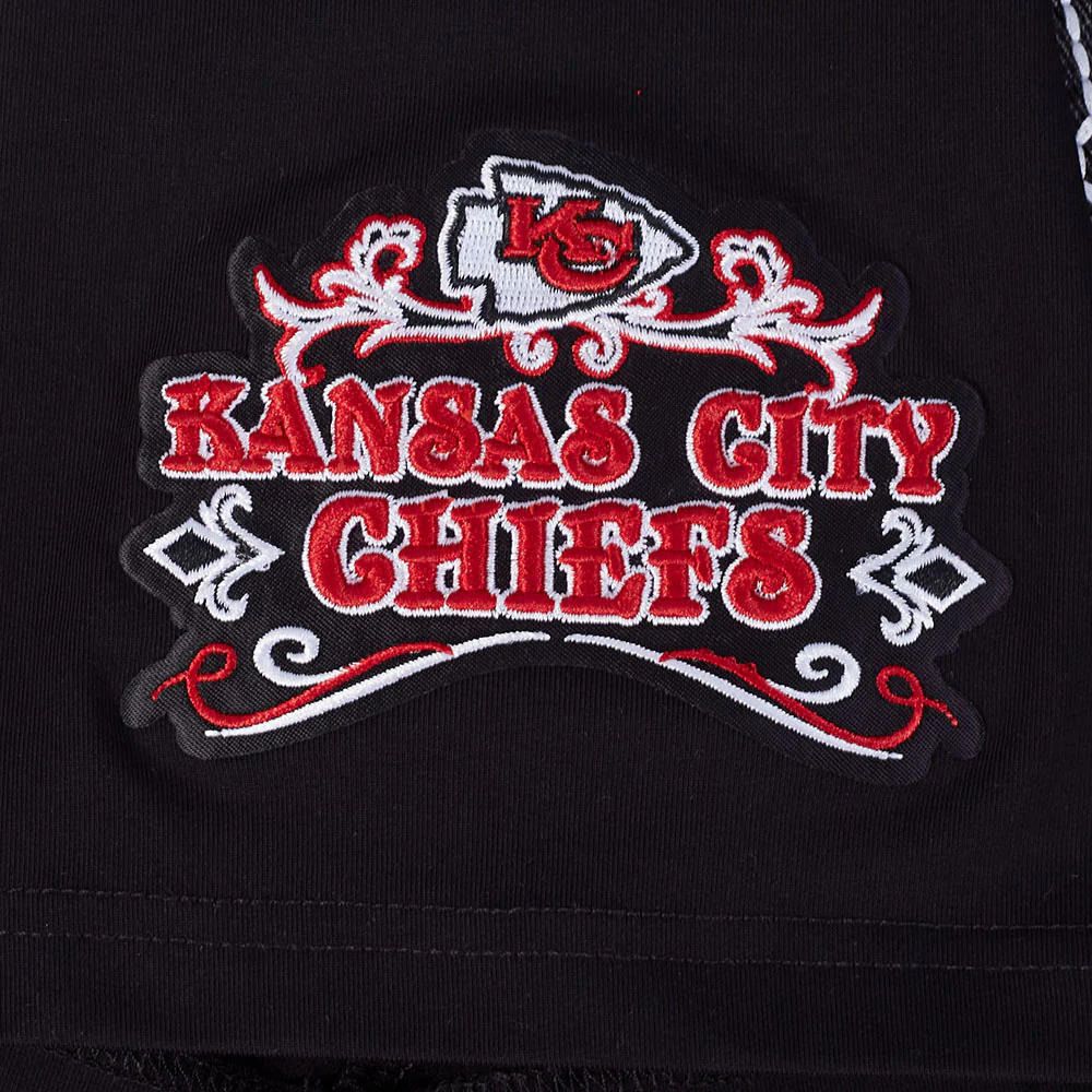 NFL KANSAS CITY CHIEFS REBEL ATHLETICS STACKED LOGO MEN'S SJ TEE (BLACK) - Image 6