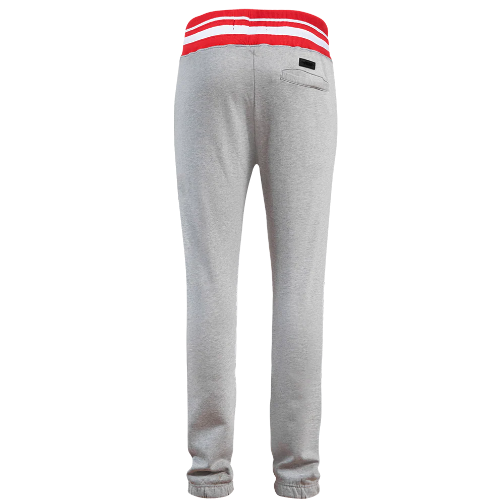 NFL KANSAS CITY CHIEFS SCRIPT TAIL MEN'S RIB FLEECE SWEATPANT (HEATHER GRAY/RED) - Image 4