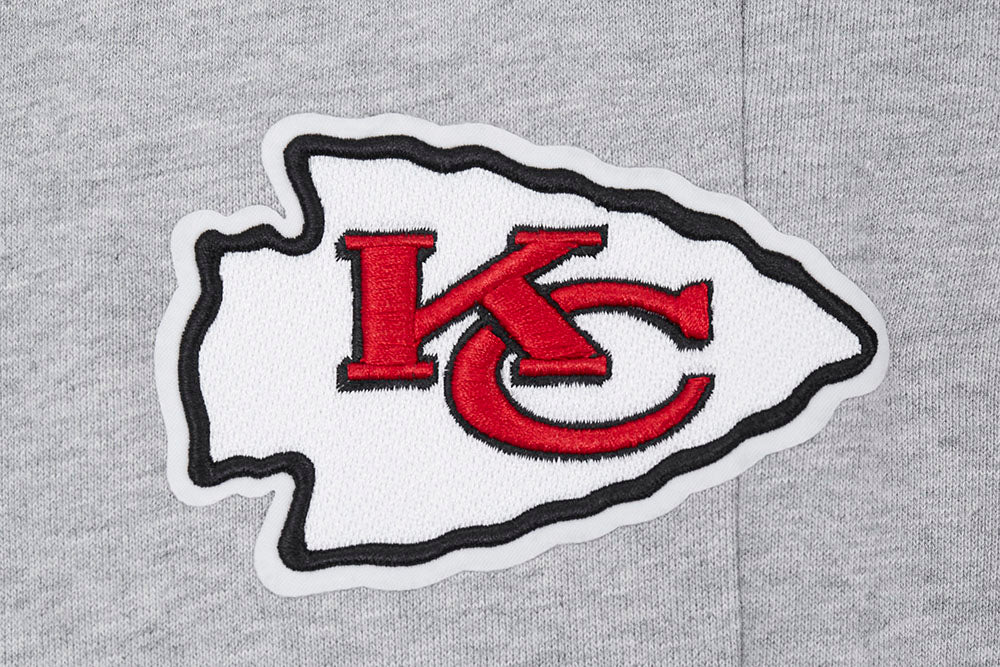 NFL KANSAS CITY CHIEFS SCRIPT TAIL MEN'S RIB FLEECE SWEATPANT (HEATHER GRAY/RED) - Image 6