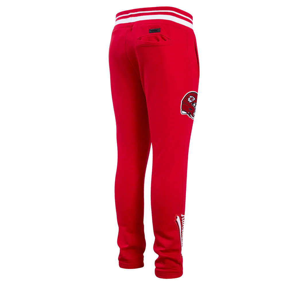 NFL KANSAS CITY CHIEFS SCRIPT TAIL MEN'S RIB FLEECE SWEATPANT (RED) - Image 4