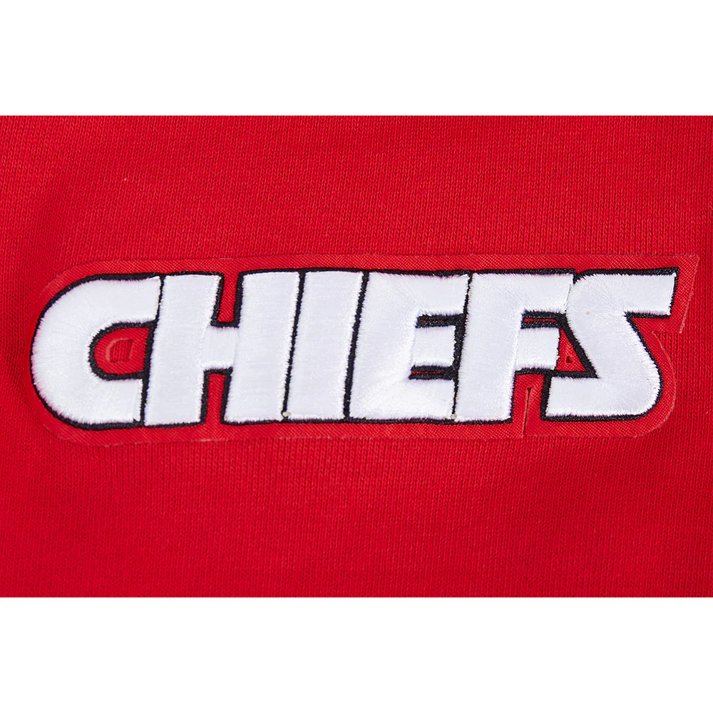 NFL KANSAS CITY CHIEFS SCRIPT TAIL MEN'S RIB FLEECE PULLOVER HOODIE (RED) - Image 10