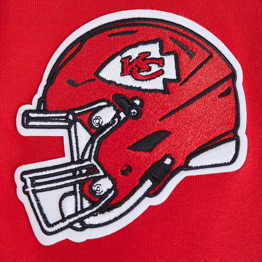 NFL KANSAS CITY CHIEFS SCRIPT TAIL MEN'S RIB FLEECE PULLOVER HOODIE (RED) - Image 11